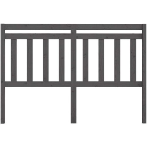  Uzglavlje za krevet sivo 166 x 4 x 100 cm od masivne borovine Slike