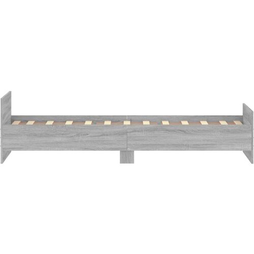 vidaXL Posteljni okvir siva sonoma 75x190 cm inženirski les Cene