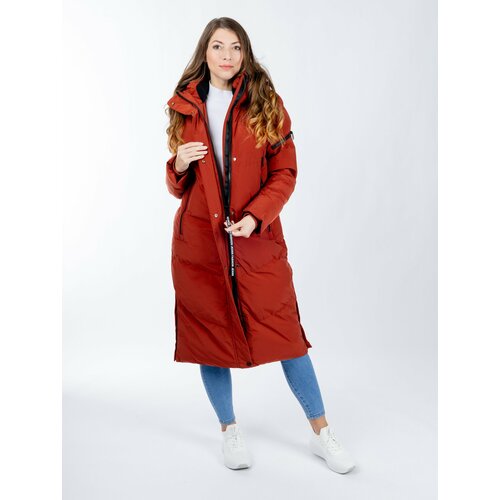 Glano Women's winter jacket - brick Slike