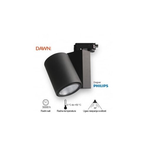 Dawn led reflektor sinski 338201-1 20W 4000K crni Cene