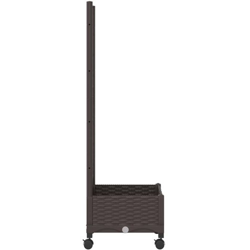  Vrtni saksija s re&amp;scaron;etkom i kotačima Smeđa 40 x 40 x 131 5 cm PP - Smeđa 40 x 40 x 121 5 cm s kotačima Slike