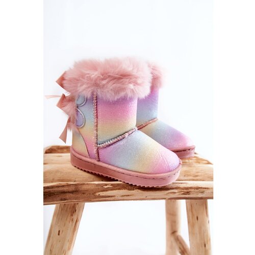 Kesi Children's Insulated Snow Boots With Bows Multicolored Funky Cijene