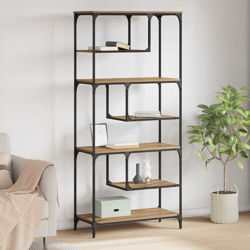 VidaXL Knjižna omara artisan hrast 81 x 36 x 176 cm Konstruiran les Slike