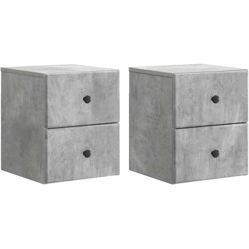  Stenski nočni omarici 2 pcs Betonsko siva 34,5 x 33 x 40 cm, (5000233441) Cene