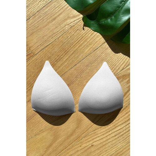 Dewberry 84322 Triangle Bikini Top with Double Push-Up Pad-WHITE Cene