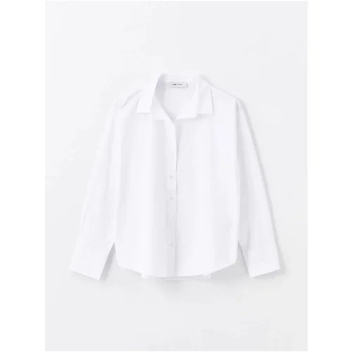 LC Waikiki LCW ECO Optic White Plain Long Sleeve Women's Shirt