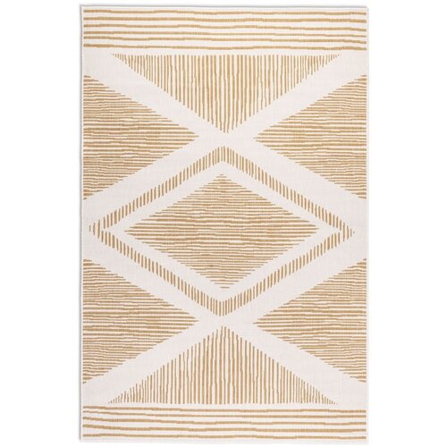 Elle Decoration Oker rumena/kremno bela zunanja preproga 80x150 cm Gemini &amp;ndash; Slike