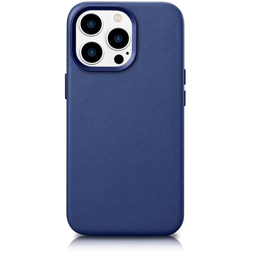 ICARER Ovitek iz naravnega usnja za iPhone 14 Pro Max MagSafe Case Leather, svetlo moder, (21521959) Cene