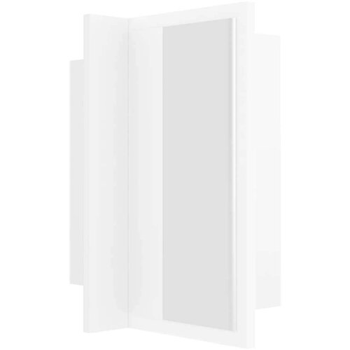 VidaXL LED kopalni&amp;scaron;ka omarica z ogledalom bela 40x12x45 cm Slike