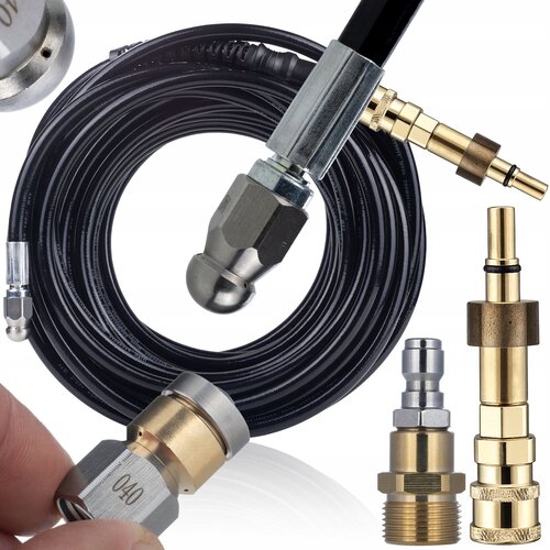 Rosfix Set Hydrojet Pro Max 20M &ndash; Kalizacijska Cev Z Adapterji | 200 Bar, M22, 2 &Scaron;obe, Za Bosch Stari Tip, AR, Black&Decker, (5000222820) Cene
