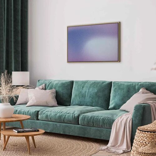  Slika - Heather Mist - Delicate Gradient Comprising Various Shades of Violet 90x60 U prirodnom drvenom okviru Slike