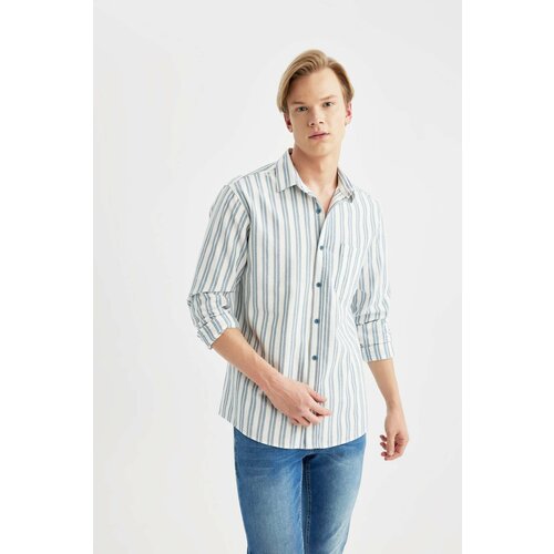 Defacto Regular Fit Cotton Striped Long Sleeve Shirt Slike