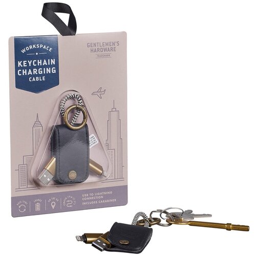 Gentlemen's Hardware Črn obesek za ključe s polnilnimi kabli - Gentlemen's Hardware Cene