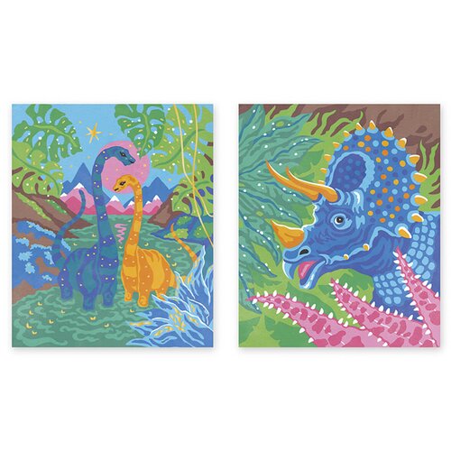 Janod bojanka po brojevima sa bojama na bazi vode dinosaurs Slike