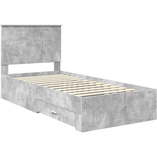  Okvir za krevet s uzglavljem Betonski sivi 90 x 190 cm Slike
