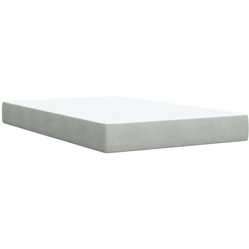  Krevet s oprugama i madracem svjetlosivi 120x190 cm bar&amp;scaron;unasti Slike