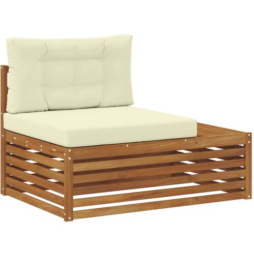  Set vanjskih sofa s jastukom 2 Komad Prirodna i krem Slike