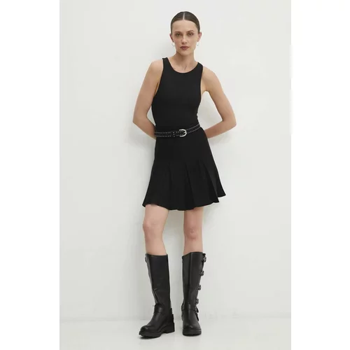 Answear Lab Suknja boja: crna, mini, širi se prema dolje