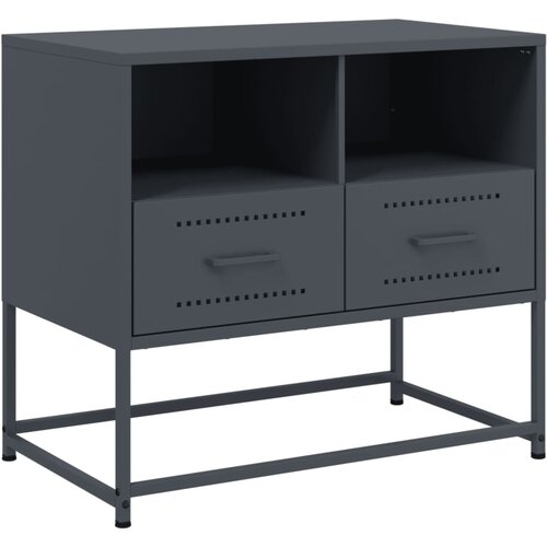 Maison Chic TV omarica - TV stojalo - Televizijska omarica antracit 68x39x60,5 cm jeklo, (21700411) Slike
