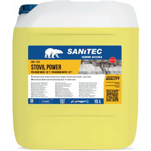 SANITEC deterdžent za industrijske mašine za pranje sudova Stovil Power 15l Cene
