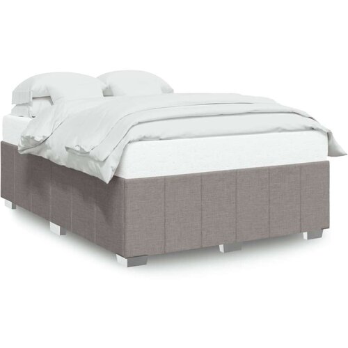 VidaXL Okvir za krevet bez madraca smeđesivi 140x200 cm od tkanine Slike