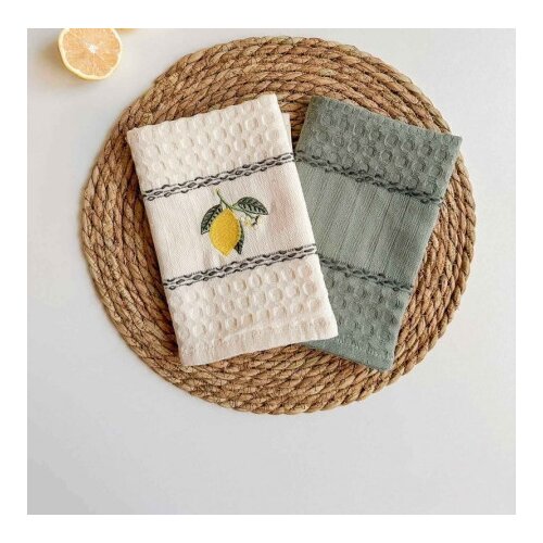 Dekordom kuhinjska krpa set 2/1 daisy 40x60 - lemon ( 023106 ) Slike