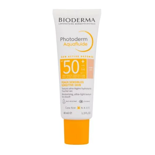 Bioderma Photoderm Aquafluid Tinted vodoodporna zaščita pred soncem za obraz mešana koža 40 ml Odtenek light unisex