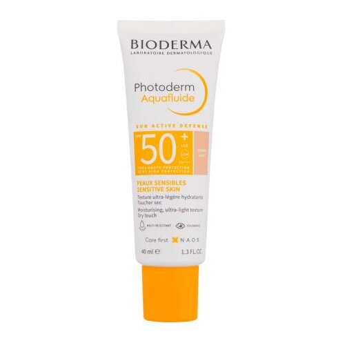 Bioderma Photoderm Aquafluid Tinted vodootporan proizvod za za&amp;scaron;titu lica od sunca mje&amp;scaron;ovita 40 ml Nijansa light unisex Slike