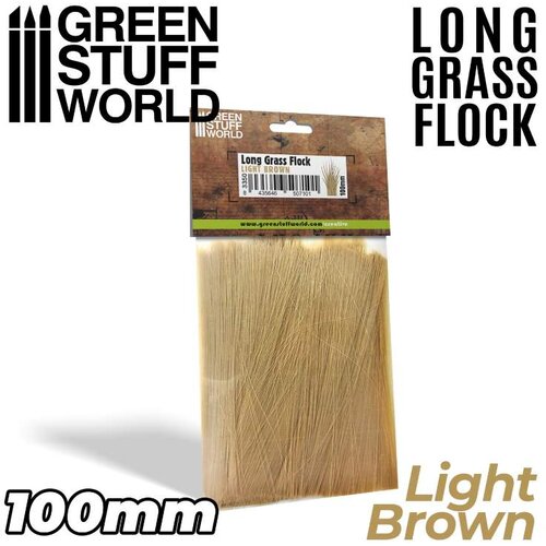 Green Stuff World Long Grass Flock 100mm Light Brown | Duga trava 100mm svetlo braon Cene