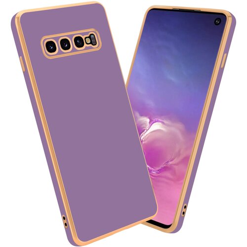  Ohišje, združljiv s Samsungom v sijajnem vijoličnem - zlati - zaščitni pokrov iz fleksibilnega silikona TPU in z zaščito pred kamero, (20603771) Cene
