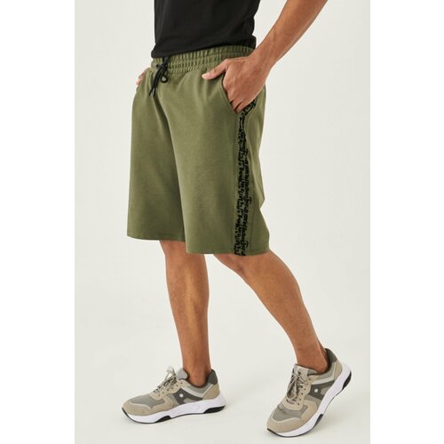 ALTINYILDIZ CLASSICS Men's Khaki Standard Fit Regular Cut Casual Knitted Shorts Cene