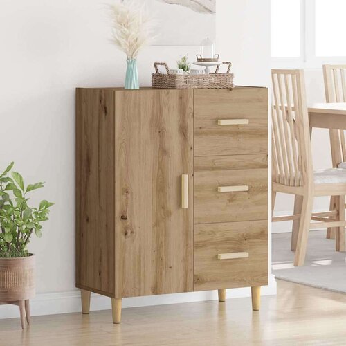 vidaXL Strani šal artisan hrast 34 x 69,5 x 90 cm Konstruiran les Cene