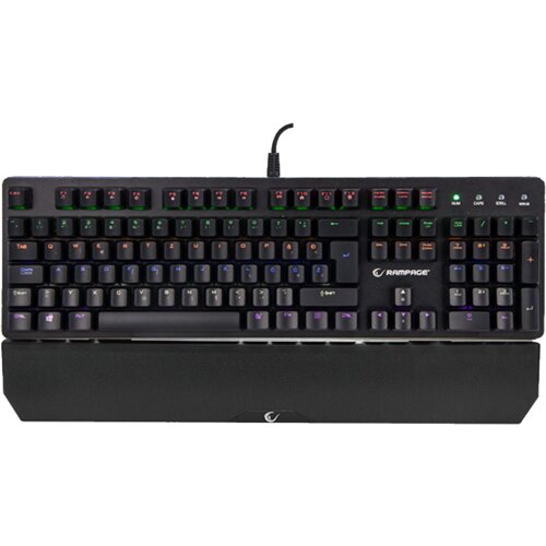  Tastatura gaming RAMPAGE KB-R91 Black USB Rainbow Backlight Water Proof BiH Layout Optical Switch Cene