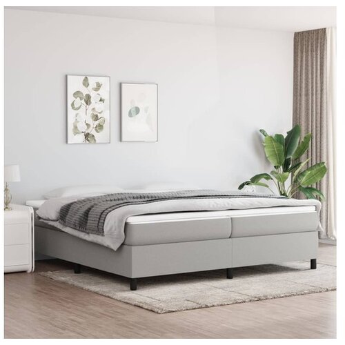 Za krevet s oprugama svjetlosivi 200x200 cm od tkanine Cijene
