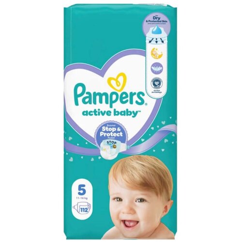 Pampers pelene Active Baby / veličina 5 / Mega Box 112 komada Slike