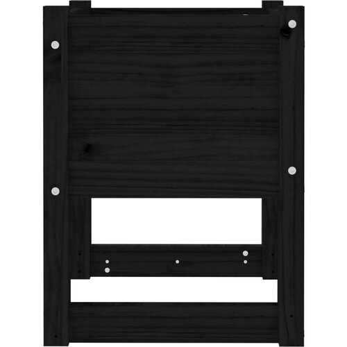 VidaXL Sadilica crna 40 x 40 x 52,5 cm od masivne borovine Slike