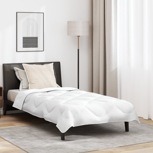 vidaXL Poletna odeja z blazino 2 pcs Bela 155 x 220 cm Mikrofibra Cene