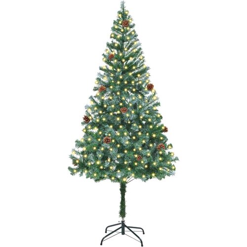  Umjetno božićno drvce s stalakom Zelena 180 cm PVC i čelik Slike