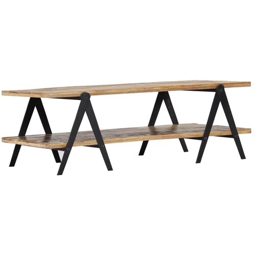 Maison Chic Klubska mizica - kavna mizica - Nizka mizica 115x60x40 cm trden predelan les, (21754086) Cene