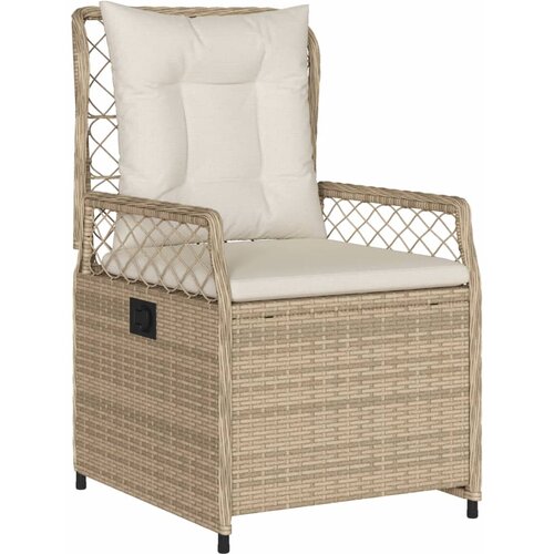  5-dijelni vrtni blagovaonski set od poliratana s jastucima bež 80 x 80 x 74 cm Slike