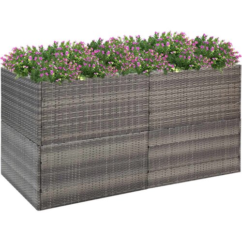  Vrtna sadilica siva 157 x 80 x 80 cm od poliratana Cijene