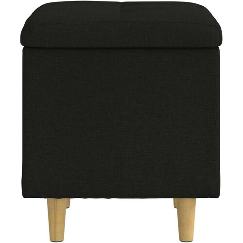  Otoman za pohranu s jastukom Crna 40 x 40 x 45 cm tkanina - Crna 40 cm tkanina Slike