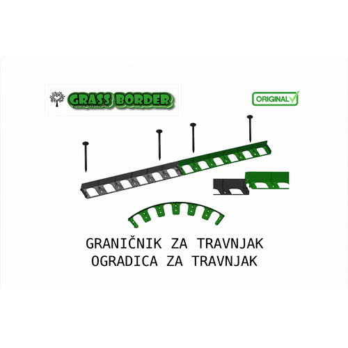Grass border Graničnik Ivičnjak za travnjak malč - 10m (16 kom.) sa 40 klinova Cene