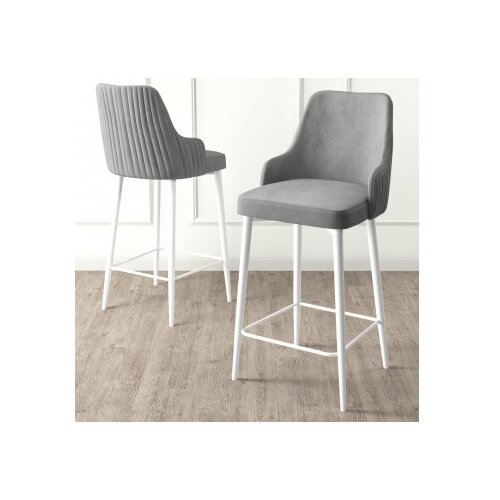 Hanah home Set barskih stolica Enox, 6 dijelova, Sivo-bijela Cijene