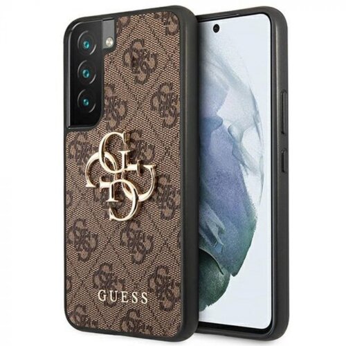 Guess GUHCS23FE4GMGBR silikonski ovitek za Samsung Galaxy S23 FE - rjav z zlatim logom Cene