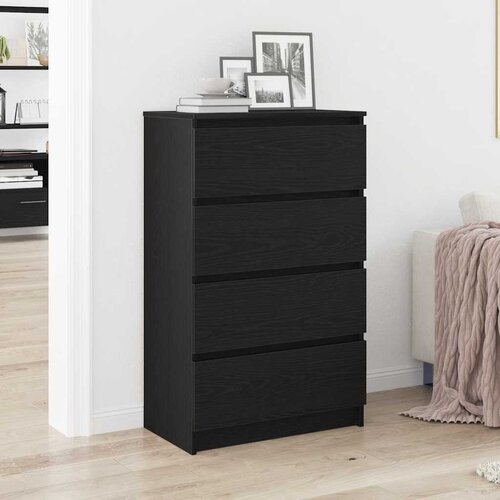 VidaXL Komoda crni hrast 60x35x98,5 cm konstruirano drvo Slike