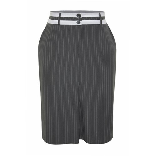 Trendyol Curve Plus Size Skirt - Gray - Mini Slike