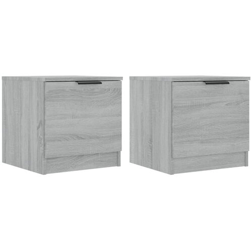 Maison Chic Dvo delni komplet Nočne omarice - Nočne mize siva sonoma 40x39x40 cm, (21688610) Slike