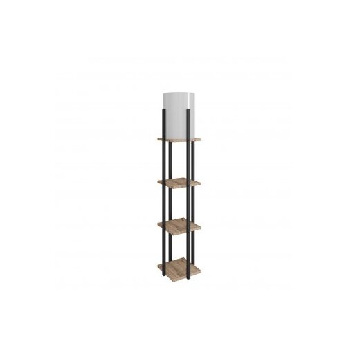 Opviq Podna lampa polica NORA crna/ drvo, ivrica, MDF, platno, visina 135 cm, promjer sjenila 21 cm, visina 36 cm, E27 45-60 W, Nora SRC Slike