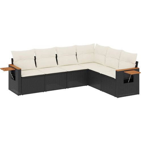  6-dijelni set vrtnih sofa s jastucima od poliratana Slike